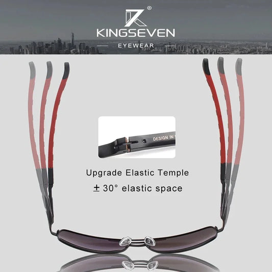 KINGSEVEN New Fashion Men’s Sunglasses High Quality Aluminum Luxury Retro Functional Glasses Women Pilot Accessory Eyewear