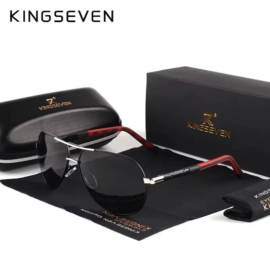KINGSEVEN New Fashion Men’s Sunglasses High Quality Aluminum Luxury Retro Functional Glasses Women Pilot Accessory Eyewear