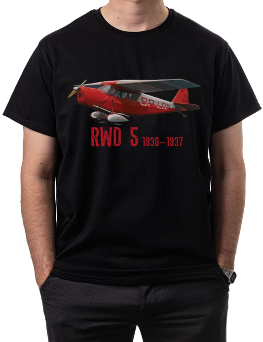Polish RWD-5 Touring and Sports Plane T-Shirt 100% Cotton O-Neck Summer Short Sleeve Casual Mens T-shirt Size S-3XL