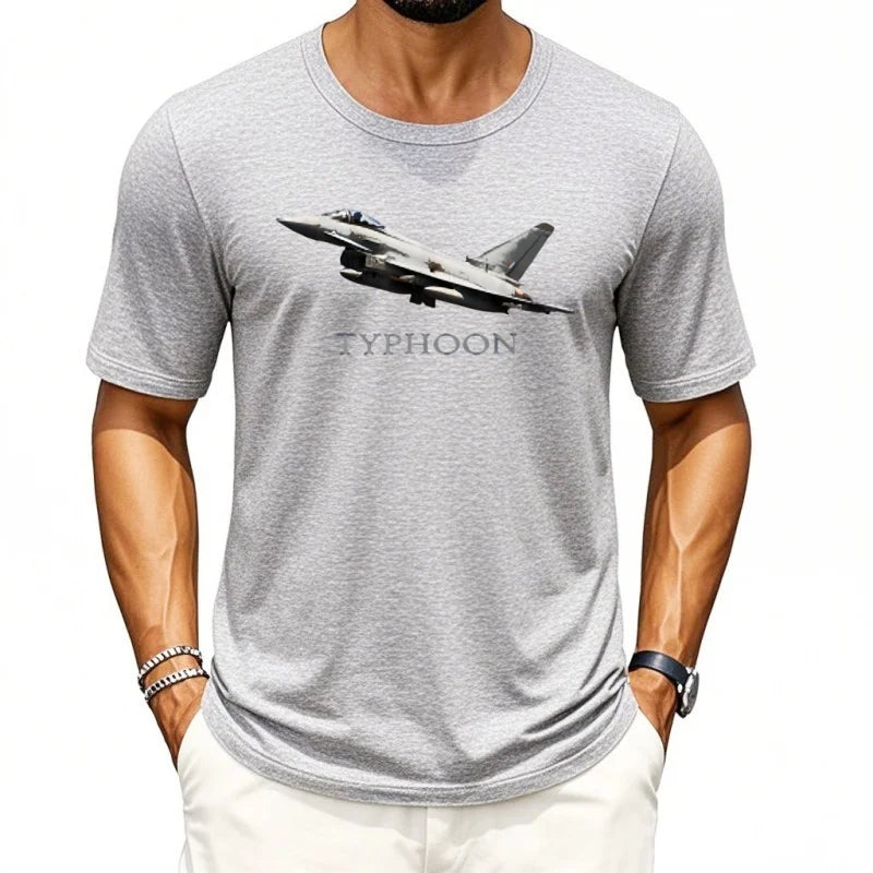Raf Typhoon Fighter Plane Eurofighter Men T-Shirt Short Sleeve Casual Cotton O-Neck Summer Shirt